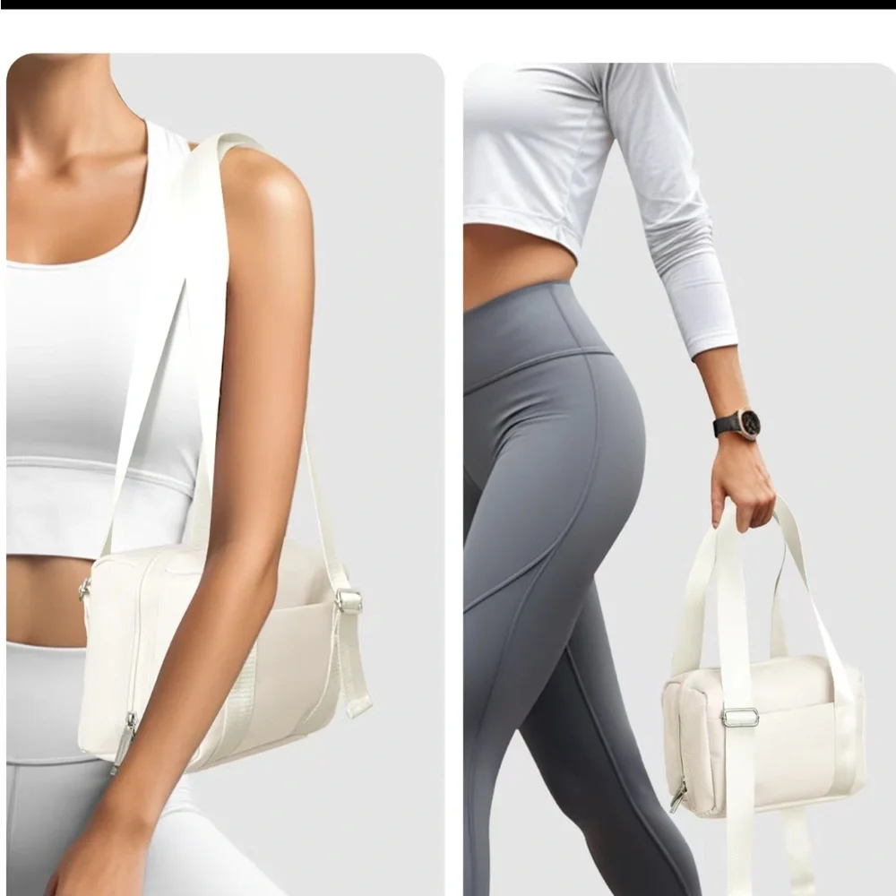 Elegant Cream Bow Accent Women's Bag